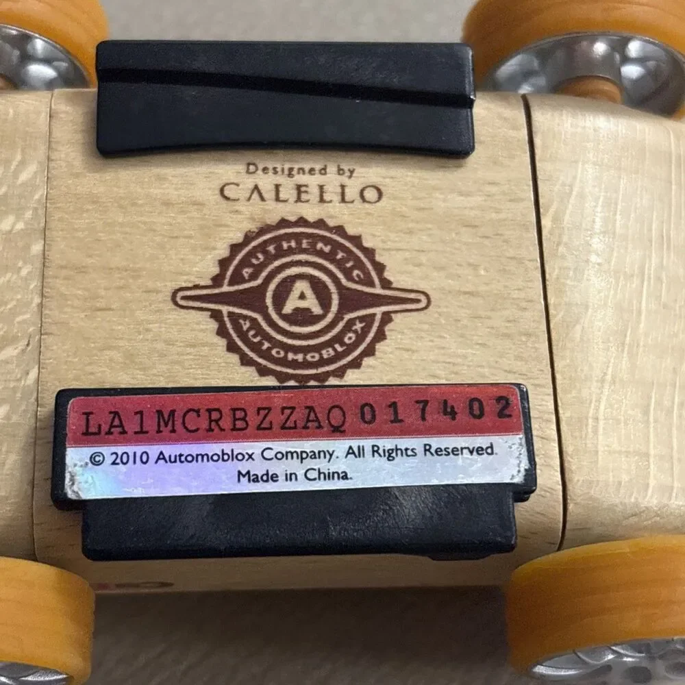 Automoblox by Calello Wooden Toy Car Authentic C9s Vehicle Gold